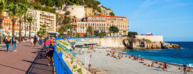 LISA-Sprachreisen-Erwachsene-Franzoesisch-Frankreich-Nizza-Victor-Hugo-Promenade-Meer-Bucht